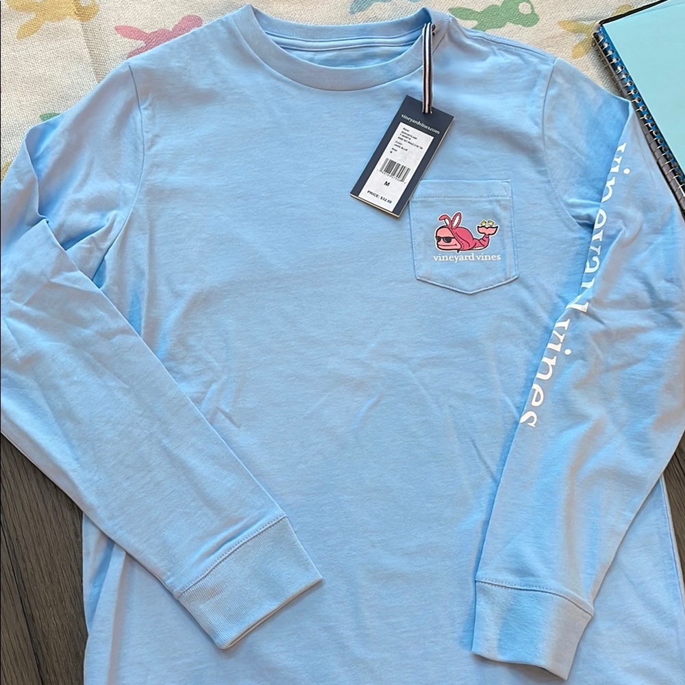 Easter!! Vineyard Vines Easter Light Blue Long Sleeve Tee